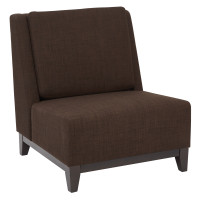 OSP Home Furnishings MRG51-M44 Merge Accent Chair in Milford Java Fabric with Dark Espresso Legs